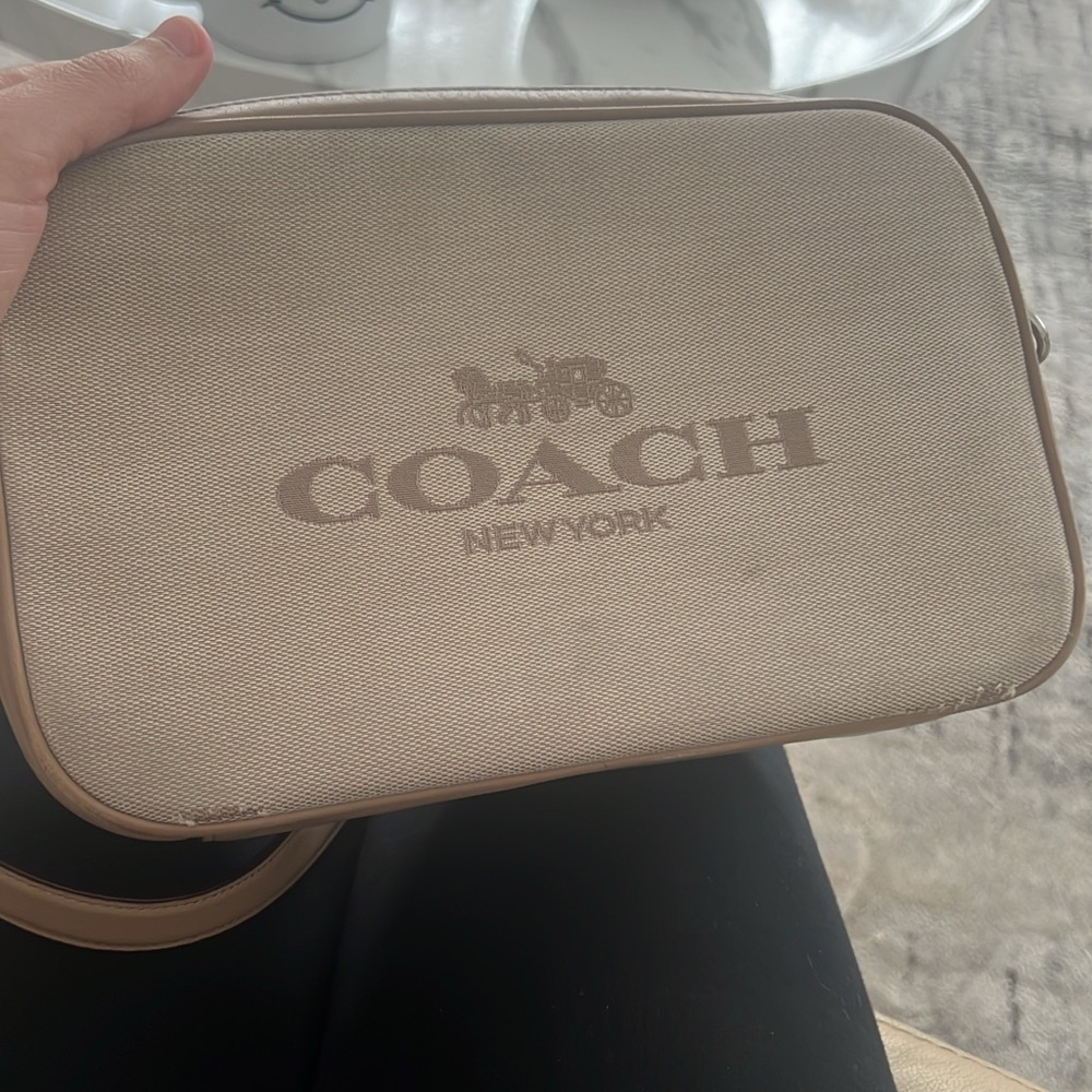 Coach Tan and Brown Shoulder Bag